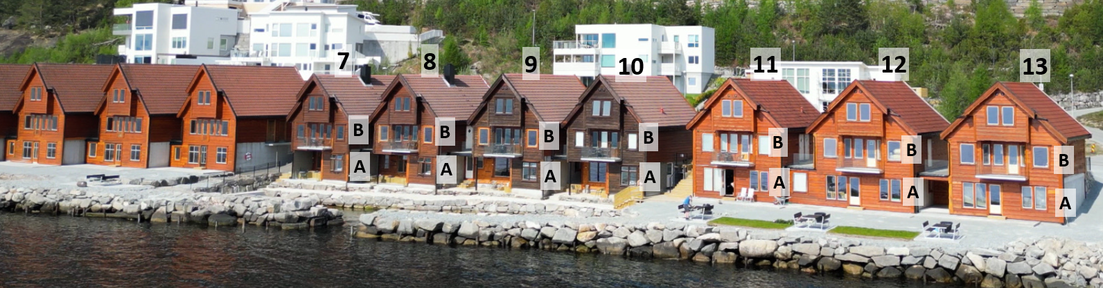 Map of the property with all apartments numbered